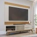 Rack com Painel para TV Até 75 Polegadas Veneza 1 Porta 2 Gavetas Off White/Freijo - Colibri