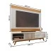 Rack com Painel para TV Até 75 Polegadas Veneza 1 Porta 2 Gavetas Off White/Freijo - Colibri