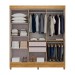 Guarda-Roupa Casal Santarem 6 Portas 2 Gavetas com Espelho Marrocos/Off White - Mx Móveis