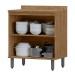 Balcão de Cozinha Toscana 2 Portas 100% Mdf Freijó/Off White Bto02 - Mx Móveis