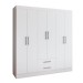 Guarda-Roupa Casal ártico 6 Portas 2 Gavetas Branco - Panorama Móveis