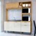 Cozinha Compacta Cloe 4 Portas 1 Gaveta Castanho/Off White - Mx Móveis