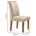 Mesa de Jantar 6 Lugares Itália com Vidro Cinamomo/Off White/Bege - Panorama Móveis