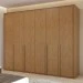 Guarda-Roupa Casal Imperatore 6 Portas 6 Gavetas 100% Mdf 81668.282 Amêndoa Clean - Móveis Lopas