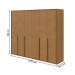 Guarda-Roupa Casal Imperatore 6 Portas 6 Gavetas 100% Mdf 81668.282 Amêndoa Clean - Móveis Lopas