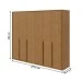 Guarda-Roupa Casal Imperatore 6 Portas 6 Gavetas 100% Mdf 81668.282 Amêndoa Clean - Móveis Lopas