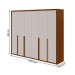 Guarda-Roupa Casal Imperatore 6 Portas 6 Gavetas 100% Mdf 81668.282 Frassino/Off White - Móveis Lopas