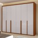Guarda-Roupa Casal Imperatore 6 Portas 6 Gavetas 100% Mdf 81668.282 Frassino/Off White - Móveis Lopas