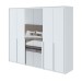 Guarda-Roupa Casal Imperatore 6 Portas com Espelho 100% Mdf Branco - Móveis Lopas
