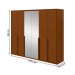 Guarda-Roupa Casal Imperatore 6 Portas com Espelho 100% Mdf Frassino - Móveis Lopas
