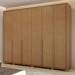 Guarda-Roupa Casal Imperatore 6 Portas 6 Gavetas 100% Mdf 81668.284 Amêndoa Clean -  Móveis Lopas