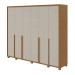 Guarda-Roupa Casal Imperatore 6 Portas 6 Gavetas 100% Mdf 81668.284 Amêndoa Clean/Off White -  Móveis Lopas