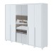 Guarda-Roupa Casal Imperatore 6 Portas 6 Gavetas 100% Mdf com Espelho 81668.285 Branco - Móveis Lopas