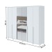 Guarda-Roupa Casal Imperatore 6 Portas 6 Gavetas 100% Mdf com Espelho 81668.285 Branco - Móveis Lopas