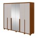 Guarda-Roupa Casal Imperatore 6 Portas 6 Gavetas 100% Mdf com Espelho 81668.285 Frassino/Off White - Móveis Lopas
