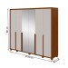 Guarda-Roupa Casal Imperatore 6 Portas 6 Gavetas 100% Mdf com Espelho 81668.285 Frassino/Off White - Móveis Lopas