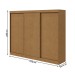 Guarda-Roupa Casal Nice 3 Portas 4 Gavetas Flex Amêndoa Clean/Off White - Móveis Lopas