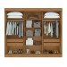 Guarda-Roupa Casal Nice 3 Portas 4 Gavetas Flex Amêndoa Clean/Off White - Móveis Lopas