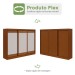 Guarda-Roupa Casal Nice 3 Portas 4 Gavetas Flex Frassino/Off White - Móveis Lopas