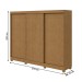 Guarda-Roupa Casal Nice 3 Portas 4 Gavetas Flex Amêndoa Clean/Off White 73368.169 - Móveis Lopas