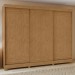Guarda-Roupa Casal Nice 3 Portas 4 Gavetas Flex Amêndoa Clean/Off White 73368.169 - Móveis Lopas