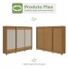 Guarda-Roupa Casal Nice 3 Portas 4 Gavetas Flex Amêndoa Clean/Off White 73368.169 - Móveis Lopas
