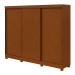 Guarda-Roupa Casal Nice 3 Portas 4 Gavetas Flex Frassino/Off White 73368.169 - Móveis Lopas