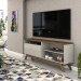 Rack para TV Até 42 Polegadas River 1 Porta 1 Prateleira Off White/Freijó - Panorama Móveis