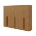 Guarda-Roupa Casal Berth 6 Portas 4 Gavetas Amêndoa Clean - Móveis Lopas
