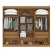 Guarda-Roupa Casal Berth 6 Portas 4 Gavetas Amêndoa Clean - Móveis Lopas