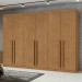 Guarda-Roupa Casal Berth 6 Portas 4 Gavetas Amêndoa Clean - Móveis Lopas