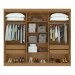 Guarda-Roupa Casal Berth 6 Portas 4 Gavetas Amêndoa Clean/Off White - Móveis Lopas