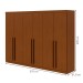 Guarda-Roupa Casal Berth 6 Portas 4 Gavetas Frassino - Móveis Lopas