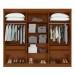 Guarda-Roupa Casal Berth 6 Portas 4 Gavetas Frassino/Off White - Móveis Lopas