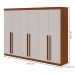 Guarda-Roupa Casal Berth 6 Portas 4 Gavetas Frassino/Off White - Móveis Lopas