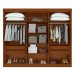 Guarda-Roupa Casal Bertha 6 Portas 4 Gavetas com Espelho Frassino/Off White - Móveis Lopas