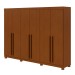 Guarda-Roupa Casal Bertha 6 Portas 4 Gavetas Frassino - Moveis Lopas