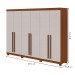 Guarda-Roupa Casal Bertha 6 Portas 4 Gavetas Frassino/Off White - Moveis Lopas