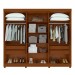 Guarda-Roupa Casal Bertha 6 Portas 4 Gavetas com Espelho Frassino/Off White 72911.164 - Móveis Lopas