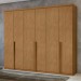 Guarda-Roupa Casal Alonzo 6 Portas 4 Gavetas 100% Mdf Amêndoa Clean 59944.52 - Móveis Lopas