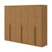 Guarda-Roupa Casal Alonzo 6 Portas 4 Gavetas 100% Mdf Amêndoa Clean 59944.52 - Móveis Lopas