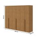 Guarda-Roupa Casal Alonzo 6 Portas 4 Gavetas 100% Mdf Amêndoa Clean 59944.52 - Móveis Lopas