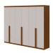 Guarda-Roupa Casal Alonzo 6 Portas 4 Gavetas 100% Mdf  Frassino/Off White 59944.52 - Móveis Lopas