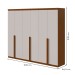 Guarda-Roupa Casal Alonzo 6 Portas 4 Gavetas 100% Mdf  Frassino/Off White 59944.52 - Móveis Lopas