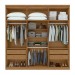 Guarda-Roupa Casal Alonzo 6 Portas 4 Gavetas com Espelho 100% Mdf Amêndoa Clean - Móveis Lopas