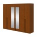 Guarda-Roupa Casal Alonzo 6 Portas 4 Gavetas com Espelho 100% Mdf Frassino - Móveis Lopas
