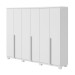 Guarda-Roupa Casal Alonzo 6 Portas 4 Gavetas 100% Mdf Branco - Móveis Lopas