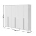 Guarda-Roupa Casal Alonzo 6 Portas 4 Gavetas 100% Mdf Branco - Móveis Lopas