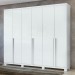 Guarda-Roupa Casal Alonzo 6 Portas 4 Gavetas 100% Mdf Branco - Móveis Lopas