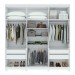 Guarda-Roupa Casal Alonzo 6 Portas 4 Gavetas 100% Mdf Branco - Móveis Lopas